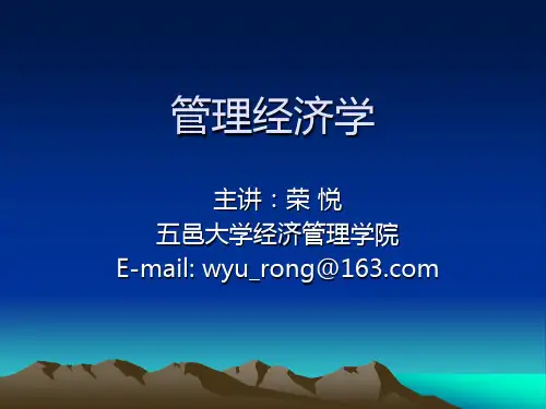 管理经济学(郁义鸿)