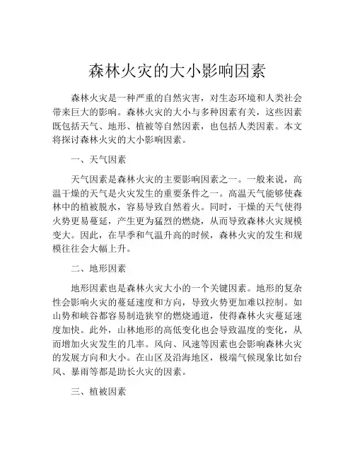 森林火灾的大小影响因素