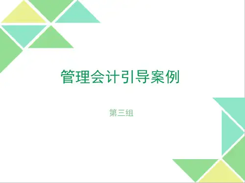 管理会计引导案例ppt课件