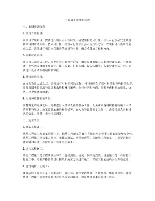 工程施工步骤和流程