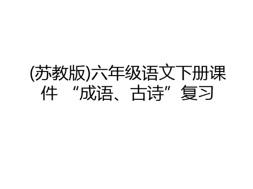 (苏教版)六年级语文下册课件 “成语、古诗”复习资料