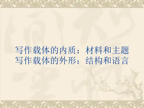 第四讲写作的载体
