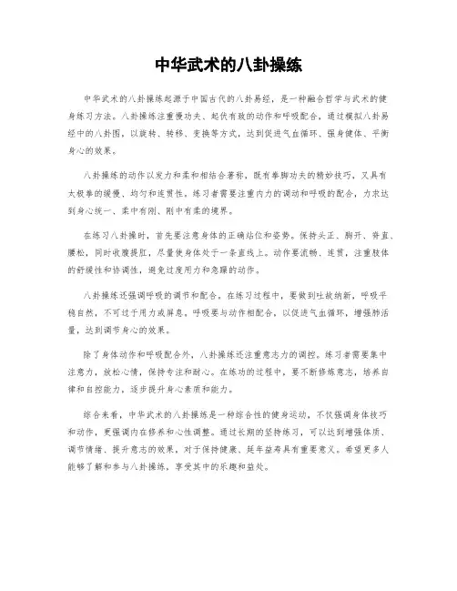 中华武术的八卦操练