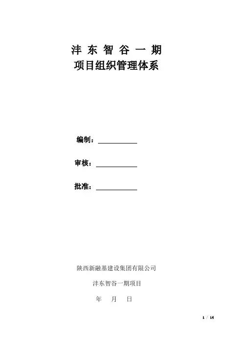 项目组织管理体系