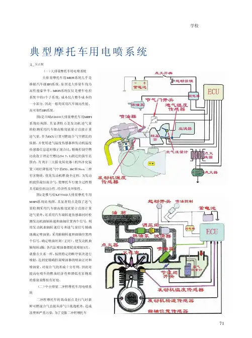 典型摩托车用电喷系统