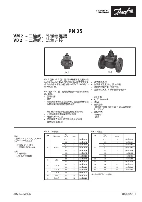 压力平衡型调节阀体(PN25)-Heating-Danfoss