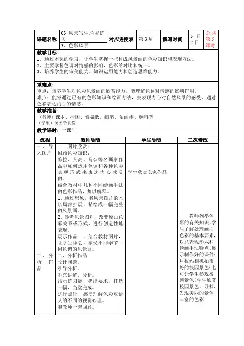 03第三单元 风景写生.色彩练习