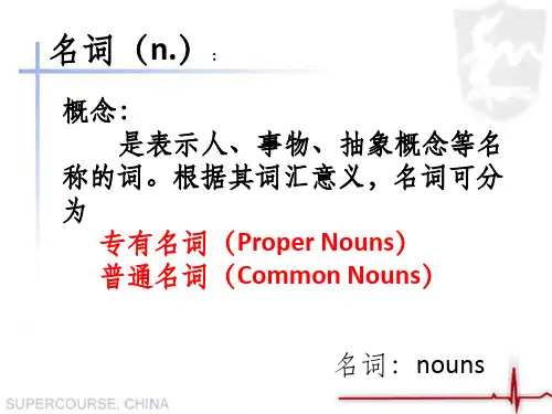 初中英语语法名词详解ppt课件