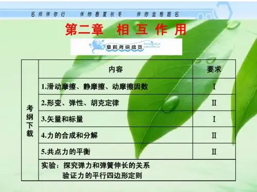 2013届高考物理考纲专项复习课件：重力、弹力、摩擦力(23张PPT)