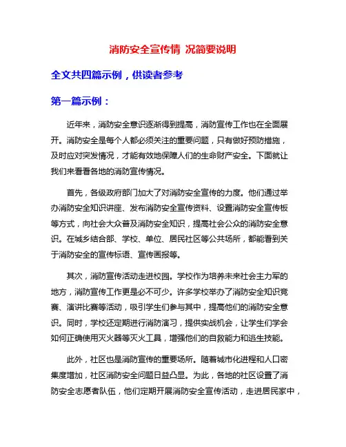 消防安全宣传情 况简要说明