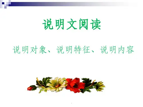 说明对象、特征、内容