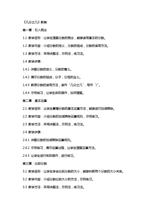 《几分之几》教案