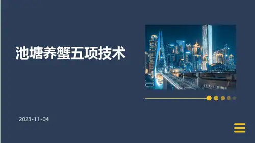 池塘养蟹五项技术