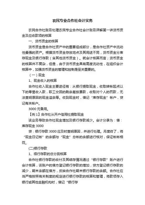 农民专业合作社会计实务