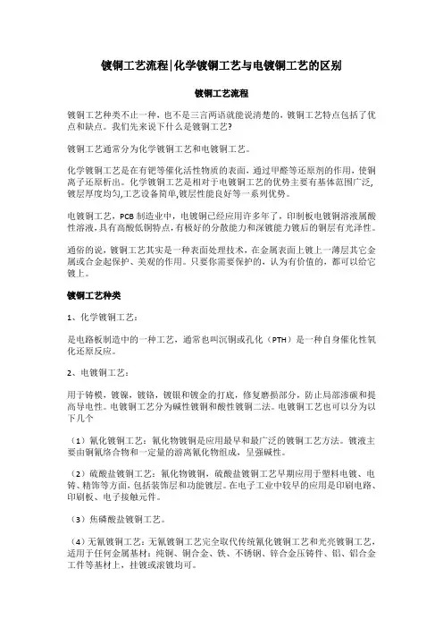 镀铜工艺流程,化学镀铜工艺与电镀铜工艺的区别
