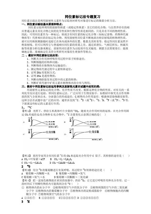 专题复习-同位素标记法