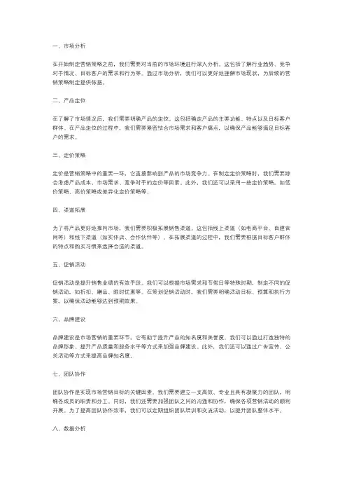 it软件市场营销年度工作开展计划和策略