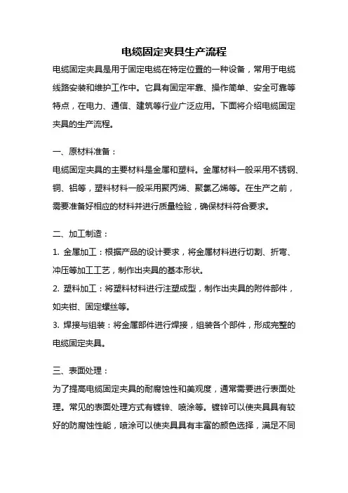 电缆固定夹具生产流程