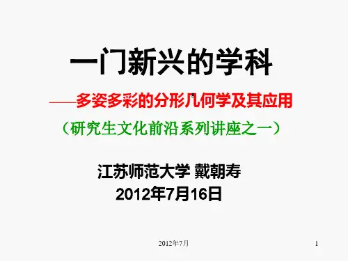 姿多彩的分形几何学及其应用”ppt文件