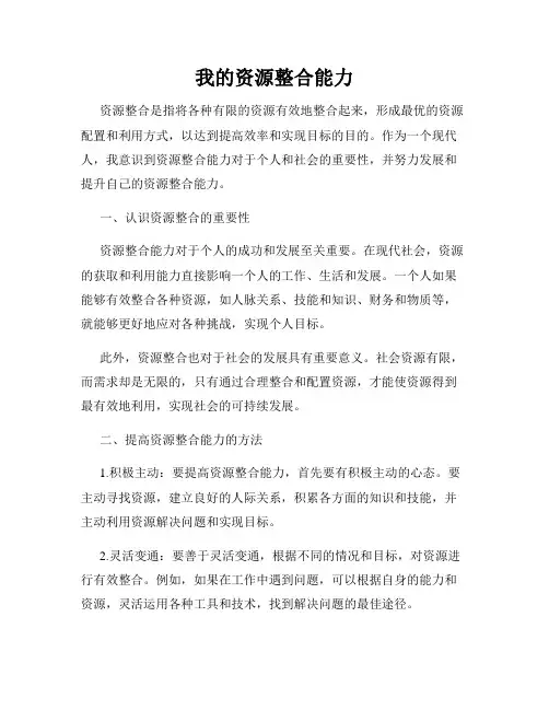 我的资源整合能力