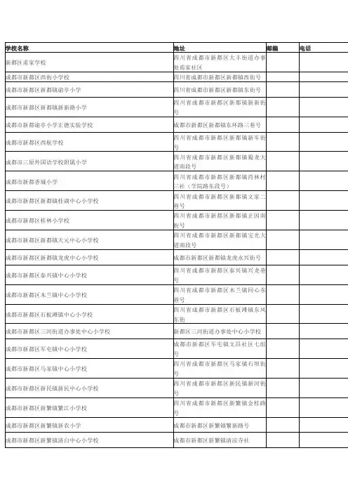 新都区小学一览表 2