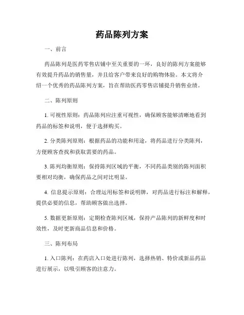 药品陈列方案