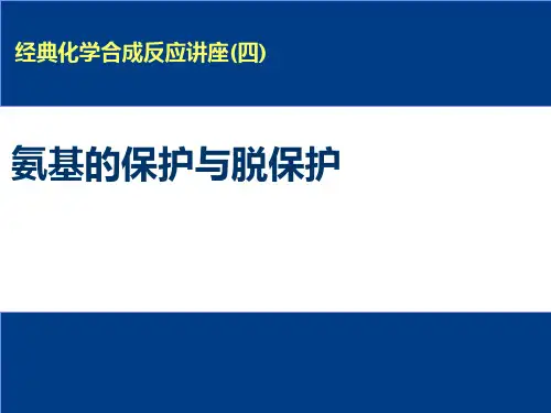 氨基的保护与脱保护  ppt课件