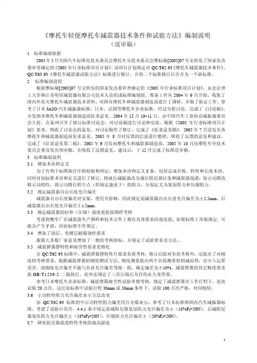 摩托车减振器试验方法