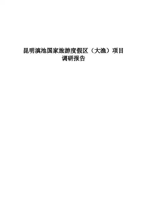 昆明滇池国家旅游度假区(大渔)项目调研报告