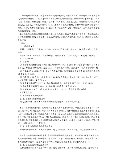 脲醛树脂——精选推荐