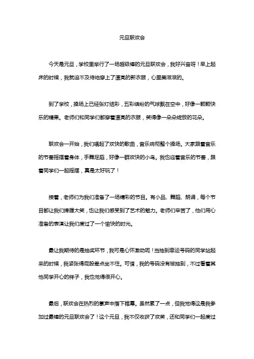 元旦联欢会作文400字精选5篇