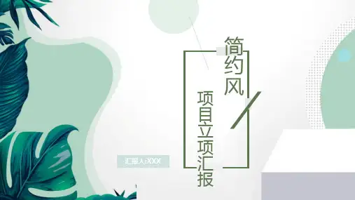 简约风项目立项汇报PPT模板
