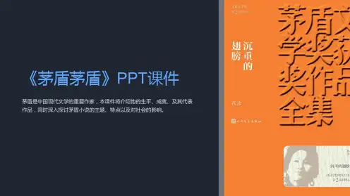 《茅盾茅盾》课件