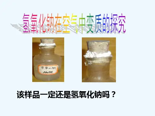 化学人教版九年级下册氢氧化钠变质的ppt课件