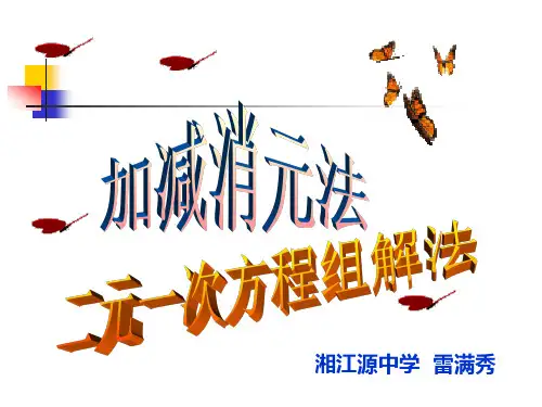 加减消元法解二元一次方程组