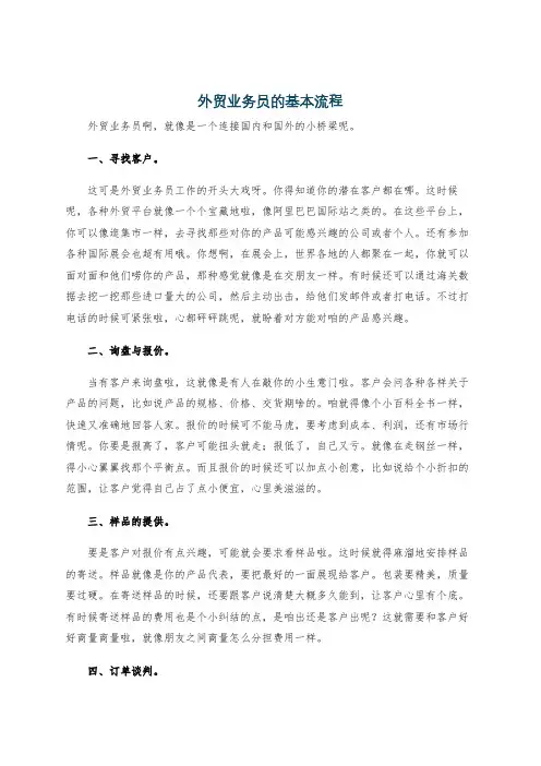 外贸业务员的基本流程