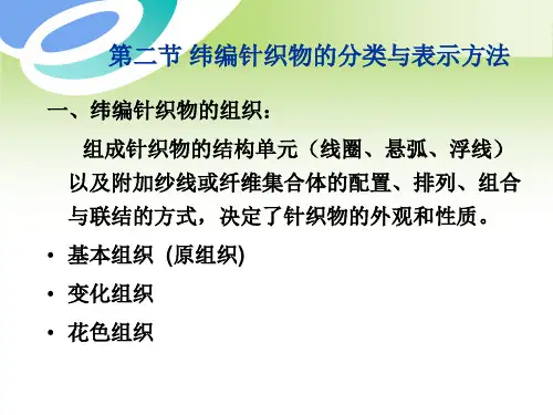 第四章序针织物的表示方法