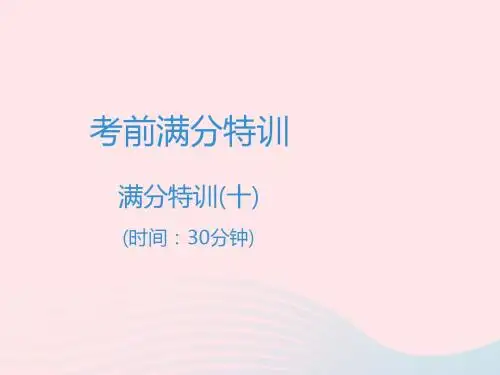 (广东专用)中考语文高分突破满分特训10课件
