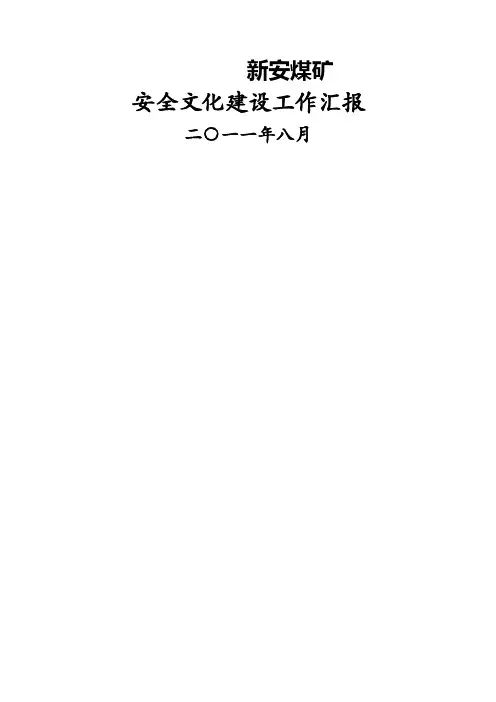 安全文化建设成果汇报材料