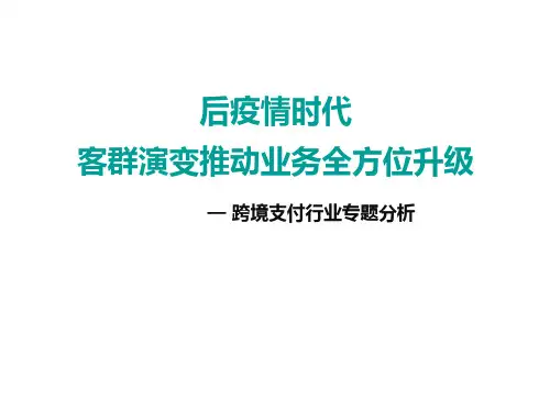 跨境电商之跨境支付行业专题分析报告