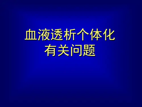 个体化透析