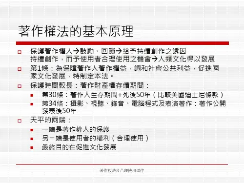 著作权法及合理使用课件
