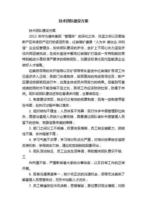 技术团队建设方案