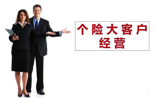 大客户经营特点需求分析接触技巧