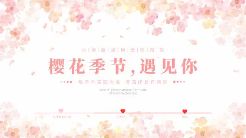 粉色小清新营销策划通用PPT模板