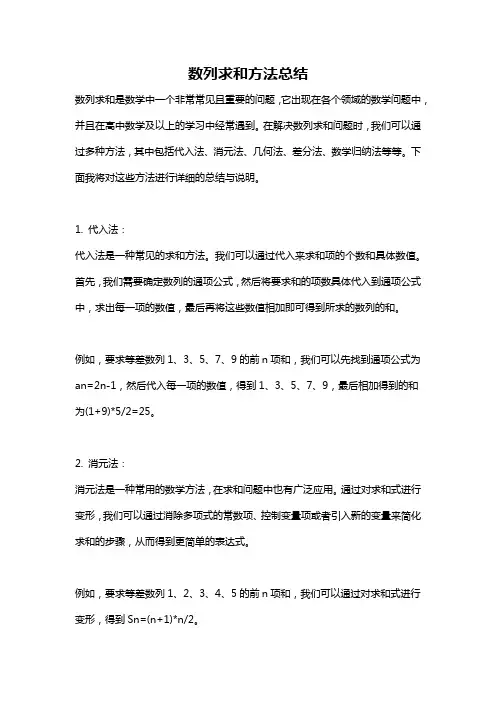 数列求和方法总结