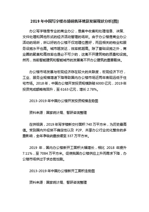 2019年中国写字楼市场销售环境及发展现状分析[图]