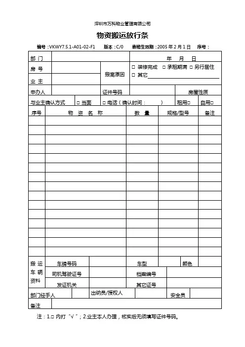 7.5.1-A01-02-F1 物资搬运放行条