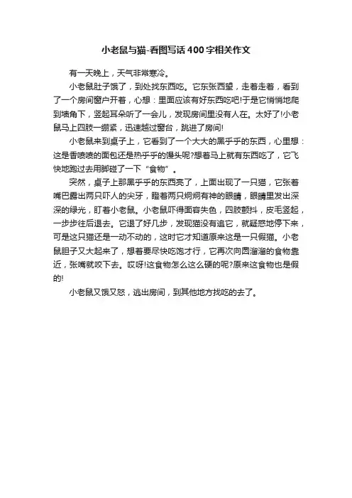 小老鼠与猫-看图写话400字相关作文