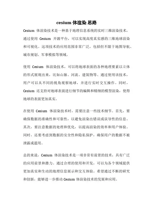 cesium 体渲染 思路